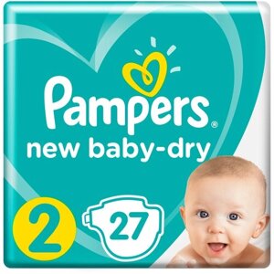 Подгузники Pampers (Памперс) New Baby-Dry р. 2 Mini 3-6 кг 27 шт.