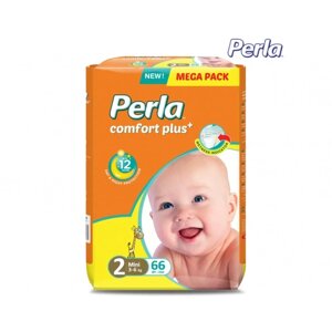 Подгузники PERLA comfort MINI 3-6 кг 66 шт