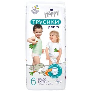 Подгузники - трусики для детей bella baby Happy Junior Extra, 36 шт. уп, вес 16+ кг
