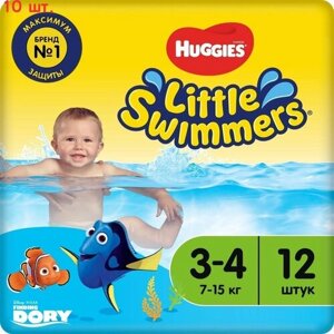 Подгузники-трусики Little Swimmers №3-4 7-15кг 12шт (10 шт.)
