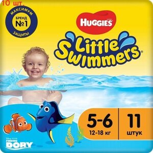 Подгузники-трусики Little Swimmers №5-6 12-18кг 11шт (10 шт.)