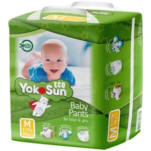 Подгузники-трусики YokoSun Eco М 6-10 кг 14 шт