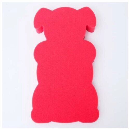 Подкладка - матрасик из поролона, для купания макси «Мишка», цвет красный/розовый от компании М.Видео - фото 1