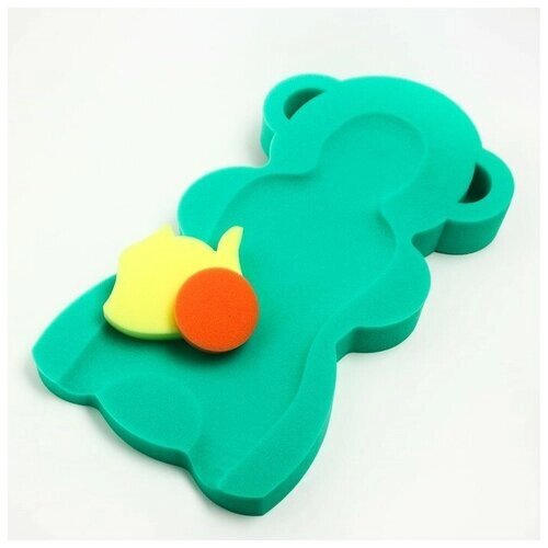 Подкладка - матрасик из поролона, для купания макси "Мишка", цвет зеленый от компании М.Видео - фото 1