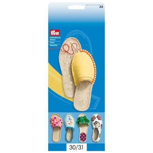 Подошвы для пошива летней обуви "Эспадрильи", размер 30-31, цвет: натуральный, 1 пара от компании М.Видео - фото 1