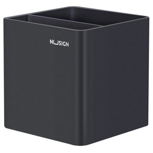 Подставка Deli NS011Black Nusign 2отд. для пишущих принадлежностей 84х84х86мм черный пластик