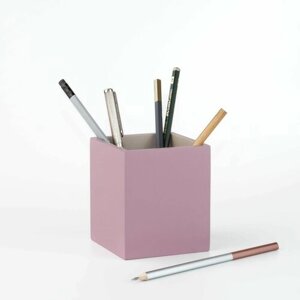 Подставка для ручек и карандашей, стакан канцелярский Penkap Duo, цвет розовый