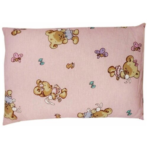 Подушка детская Папитто, 40x60 см, холлофайбер, цвет: розовый от компании М.Видео - фото 1