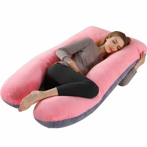 Подушка для беременных со съемной наволочкой, подушки для кормления в форме Подковы, 150х80 см от компании М.Видео - фото 1