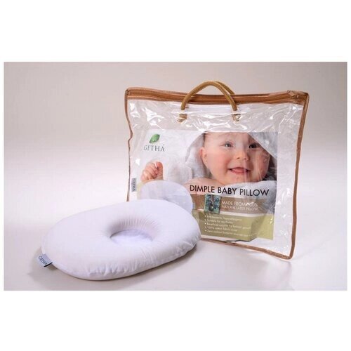 Подушка GETHA 100% натурального латекса, модель "Dimple Baby", размер 30х21х4см. от компании М.Видео - фото 1