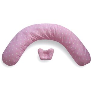 Подушка Мастерская снов для беременных V-210 MAXI материал наволочки хлопок + подушечка для малыша Звездочки на розовом