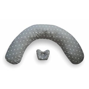 Подушка Мастерская снов для беременных V-210 MAXI материал наволочки хлопок + подушечка для малыша Звездочки на сером