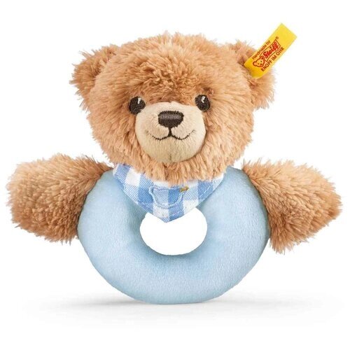 Погремушка Steiff Sleep Well Bear Grip Toy blue (Штайф Мишка Крепкий сон голубой 12 см) от компании М.Видео - фото 1