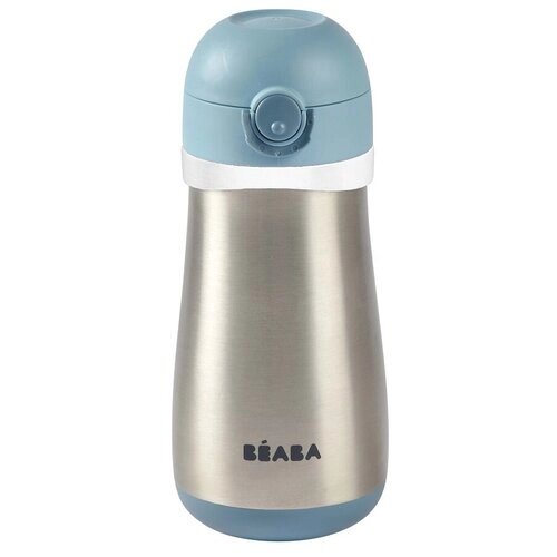 Поильник термос Beaba GOURDE INOX + ANSE 350ML WBLUE 913521 от компании М.Видео - фото 1