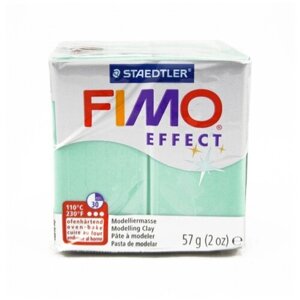 Полимерная глина FIMO Effect запекаемая зеленый нефрит (8020-506), 57 г зеленый 56 г