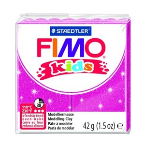 Полимерная глина FIMO kids 42 г блестящий розовый (8030-262) розовый 42 г