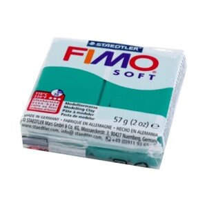 Полимерная глина FIMO Soft запекаемая изумруд (8020-56), 57 г зеленый 57 г