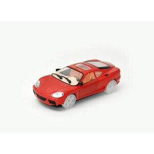 Porsche Машинка на батарейках музыкальная, оранжевая, 24 см