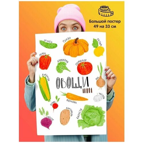 Постер плакат Овощи для детей от компании М.Видео - фото 1