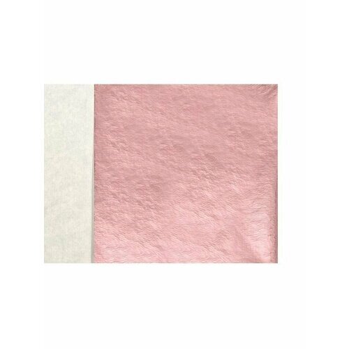 Поталь в книжке 8х8,5 см, 100 листов, фольгированная розовая от компании М.Видео - фото 1