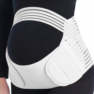 Пояс для беременных /Поддерживающий корсет для беременных/Бандажный пояс для беременных, белый, XL
