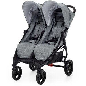 Прогулочная коляска для двойни Valco Baby Slim Twin, Grey marle, цвет шасси: черный