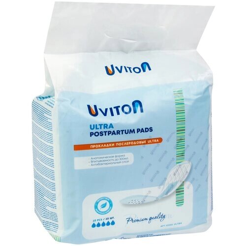 Прокладки послеродовые ультравпитывающие Ultra, набор 10 шт. от компании М.Видео - фото 1