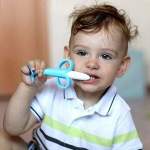 Прорезыватель для зубов детский, грызунок Банан силиконовый, игрушки для малышей на присоске