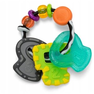Прорезыватель-погремушка Infantino Разноцветные ключики серый/оранжевый/зеленый
