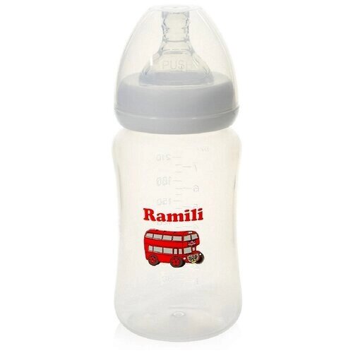 Противоколиковая бутылочка для кормления Ramili Baby (240 мл., 0+, слабый поток) от компании М.Видео - фото 1