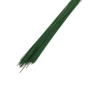 Проволока флористическая - Друт зеленого цвета, 0.7мм х 40.5см, 100 гр ~ 81шт