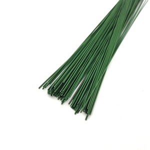 Проволока флористическая - Друт зеленого цвета, 1.4мм х 40.5см, 500 гр ~ 105шт
