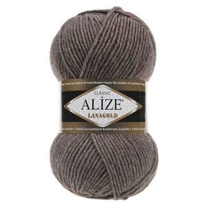 Пряжа Alize Lanagold (Ализе Ланаголд) - 2 мотка 240 светло-коричневый 49% шерсть, 51% акрил 240м/100г