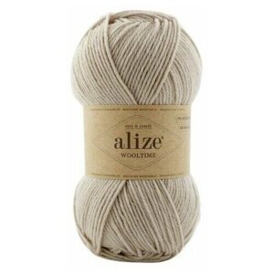 Пряжа Alize Wooltime (Вултайм) - 2 мотка Цвет: 152 беж 75% шерсть, 25% полиамид, 100г 200м