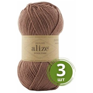 Пряжа Alize Wooltime (Вултайм) - 3 мотка Цвет: 581 розовый шоколад 75% шерсть, 25% полиамид, 100г 200м
