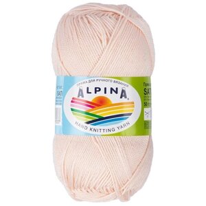 Пряжа ALPINA "SATI"007 розово-бежевый 1 шт. х 50 г 170 м 100% мерсеризованный хлопок альпина сати