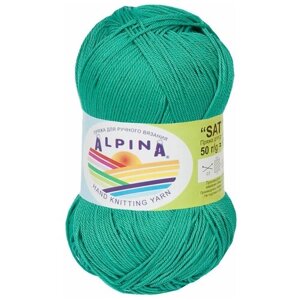 Пряжа ALPINA "SATI"139 сине-зеленый 1 шт. х 50 г 170 м 100% мерсеризованный хлопок альпина сати