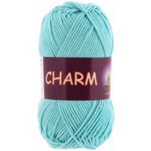 Пряжа для вязания VITA CHARM (Шарм), цвет: 4185 (бирюзовый); 2 мотка, состав: 100% мерсеризованный хлопок, вес: 50 г, длина: 106 м