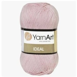Пряжа для вязания YarnArt "Ideal", 1 моток, 170 м 50 г, 100% хлопок, цвет 229 нежно-розовый