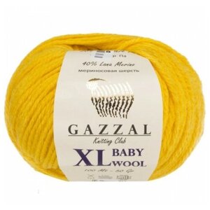 Пряжа Gazzal Baby Wool XL (812 желтый) 1 моток