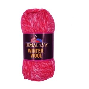 Пряжа Himalaya Winter wool, Цвет05 Ярко-Розовый (5 мотков), акрил-80%шерсть-20%