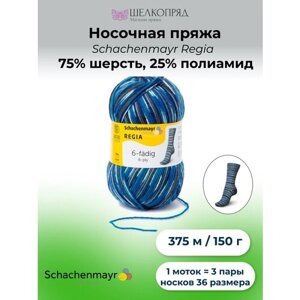 Пряжа носочная (150 гр.) Schachenmayr Regia 6 ниток, 75% шерсть, 25% полиамид