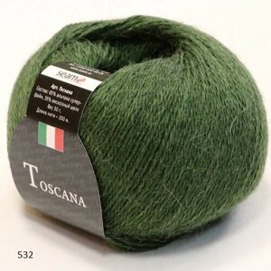 Пряжа Seam Toscana Сеам Тоскана 532, 65% альпака суперфайн 35% вискозный шёлк, 50 г, 200 м, 1 моток.