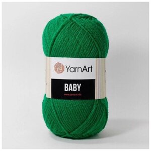 Пряжа Yarnart Baby 338 ярко-зеленый