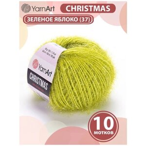 Пряжа YarnArt Christmas (ЯрнАрт Крисмас) 10 мотков цвет 37, зеленое яблоко, 100% полиамид, 50 г 142 м