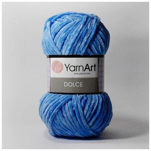 Пряжа YarnArt 'Dolce' 1шт 100г. 120м (100% микрополиэстер) (777 голубой)