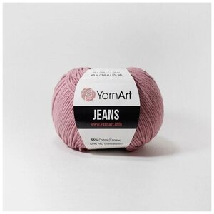 Пряжа YarnArt Jeans (Джинс) - 1 моток Цвет: 65 сиреневый 55% хлопок, 45% полиакрил 50г 160м