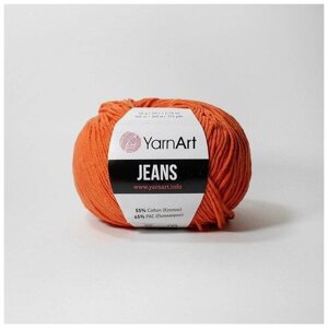 Пряжа YarnArt Jeans (Джинс) - 1 моток Цвет: 85 рыжий 55% хлопок, 45% полиакрил 50г 160м