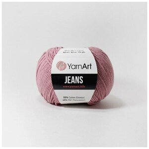 Пряжа YarnArt Jeans (Джинс) - 5 мотков Цвет: 65 сиреневый 55% хлопок, 45% полиакрил 50г 160м