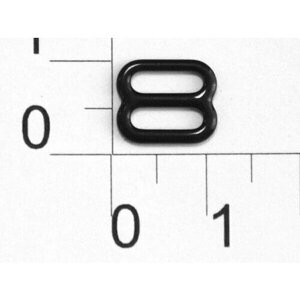 Пряжка регулятор для бюстгальтера Металл 808В черный ш. 8мм (уп. 50 шт. Proknopka"